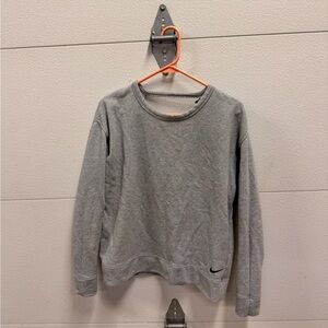 Nike Grey Pullover Sweatshirt with Black Swoosh